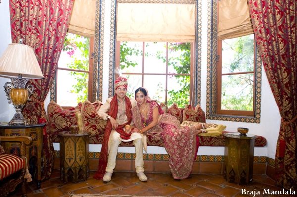 Braja,Mandala,Wedding,Photography,indian-wedding-bride-groom-couple-red