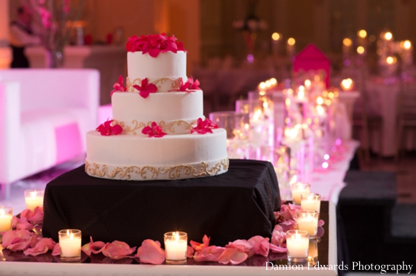 Damion,Edwards,Photography,Floral,&,Decor,indian,wedding,cake,Planning,&,Design,reception,wedding,cake,traditional,tiered,wedding,cake