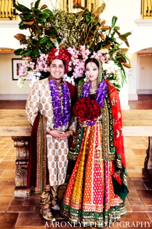 indian bride groom portrait