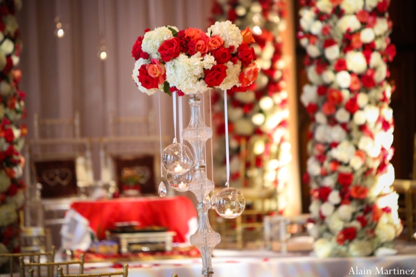 indian wedding ceremony floral roses decor
