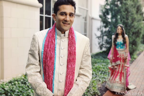 indian wedding bride groom couple portrait