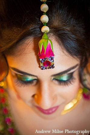 indian wedding bridal makeup floral