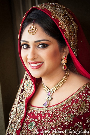 indian wedding bride portrait makeup