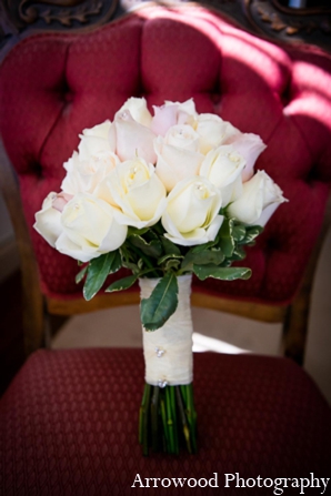 The bridal bouquet before the ceremony