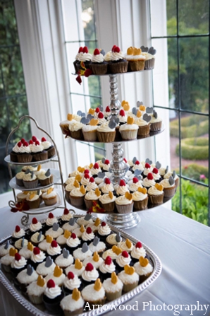 Cupcakes were served to guests in an array of flavors and designs