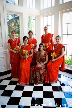 indian wedding ceremony bridal party