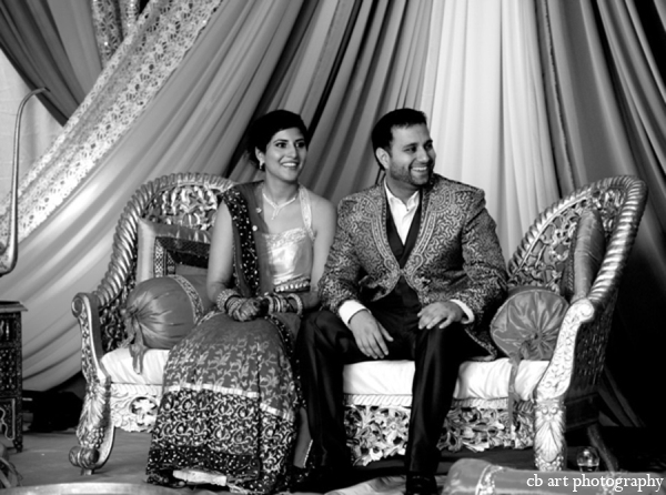 indian wedding sangeet bride groom photo