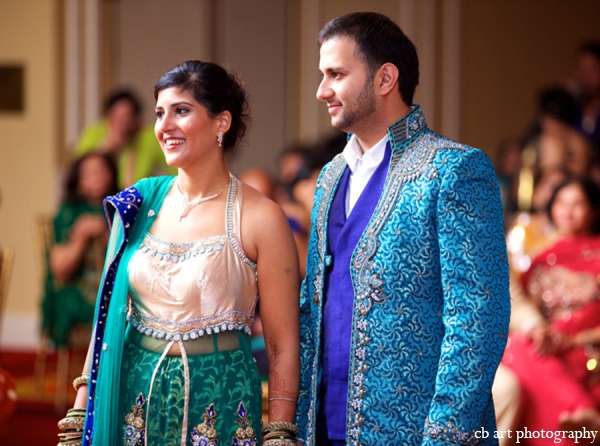 indian wedding reception fashion blue teal