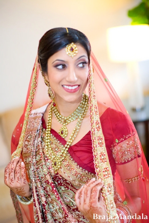 indian wedding bridal portrait traditional lengha