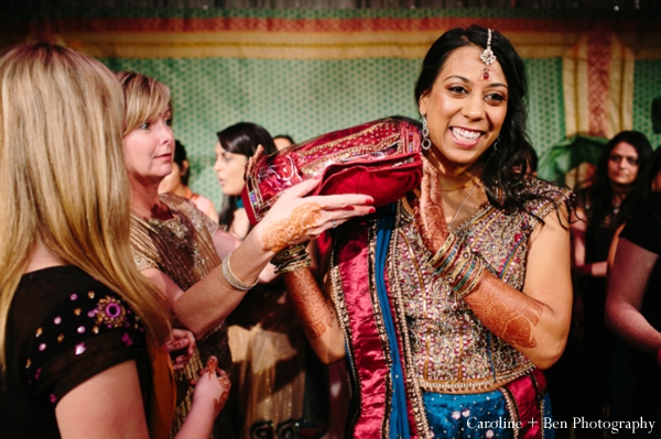 indian wedding ceremony bride tikka