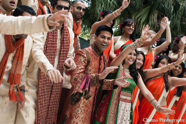 indian wedding bride groom bridal party