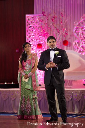 indian wedding bride groom reception photography