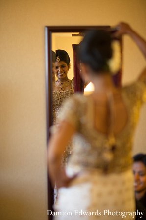 indian wedding portrait getting ready bride
