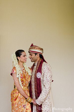 indian wedding bride portrait groom