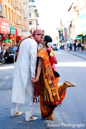 indian wedding bride groom portraits city