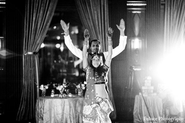indian wedding bride reception dance