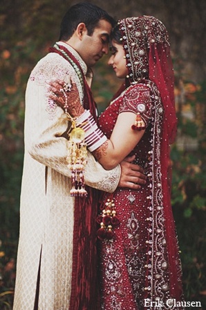 indian wedding portrait bride groom