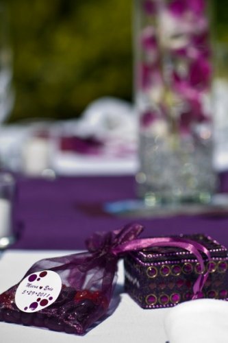 purple wedding decorations for tables