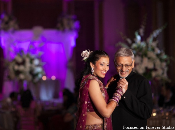 indian wedding reception father daughter dance