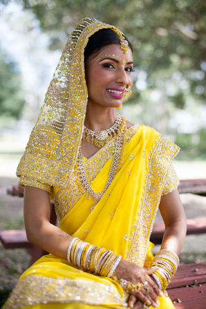 yellow indian wedding dress