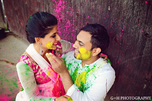 indian engagement portraits bride groom