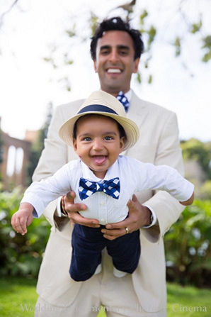 indian portrait baby son father matching bowties