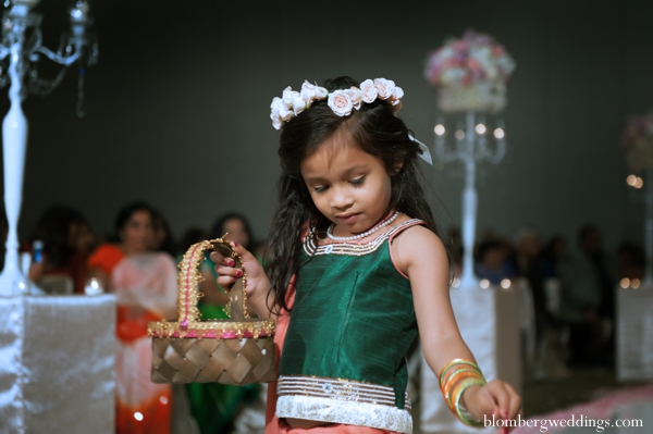 indian wedding traditional ceremony flower girl