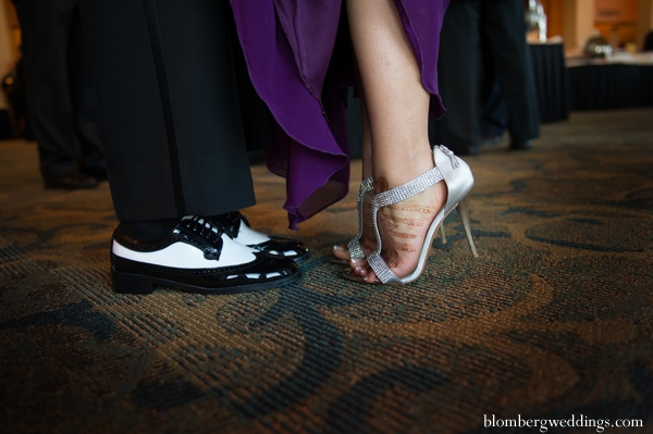 indian wedding reception bride groom shoes