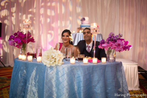 indian wedding bride groom sweethearts table