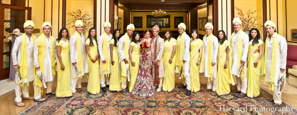 indian wedding party portrait colorful