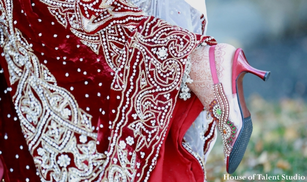 indian wedding lengha bridal shoes