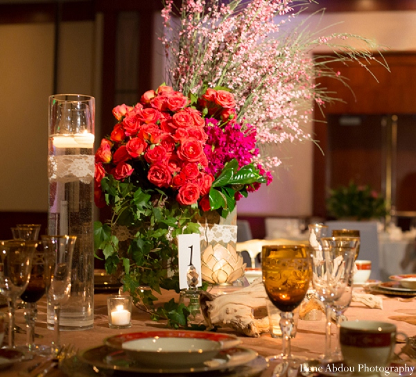 indian wedding floral table decor