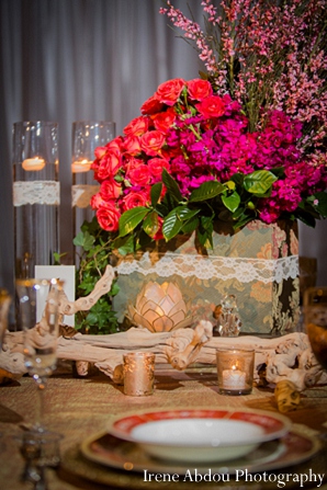 indian wedding table floral decor
