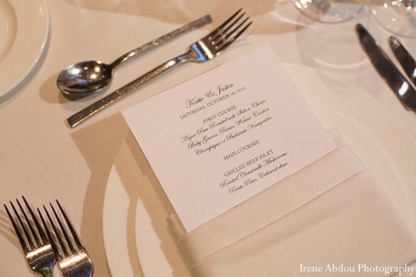 menu indian wedding table setting
