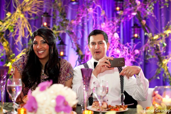 indian wedding bride groom reception lighting