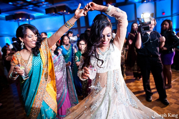 indian wedding reception bride white lengha