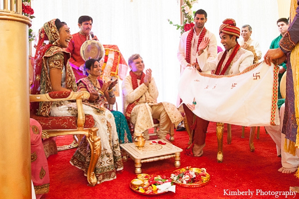 indian wedding bride groom first look ceremony