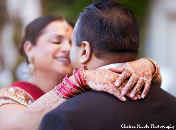 indian wedding portrait mehndi red gold