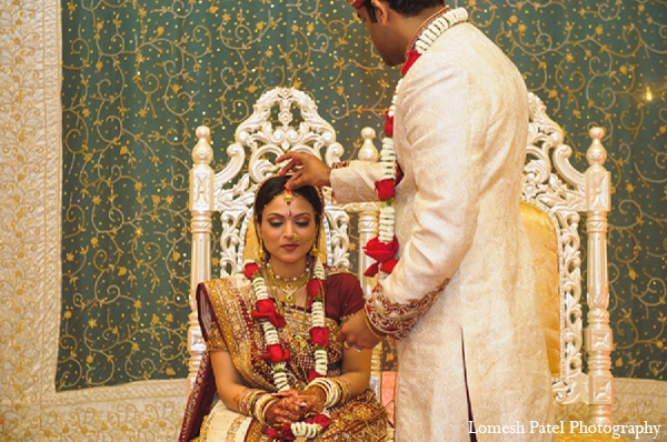 indian ceremony groom bride wedding