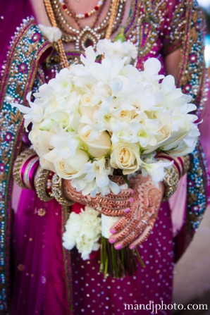 indian wedding bridal floral bouquet