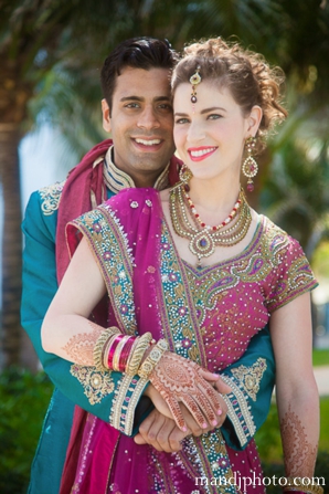 indian-wedding fusion couple portrait