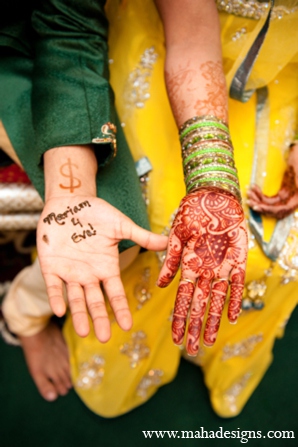 pakistani bride groom mehndi