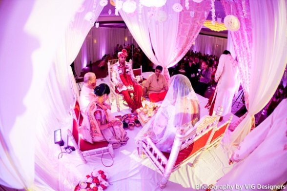 purple and aqua wedding decor