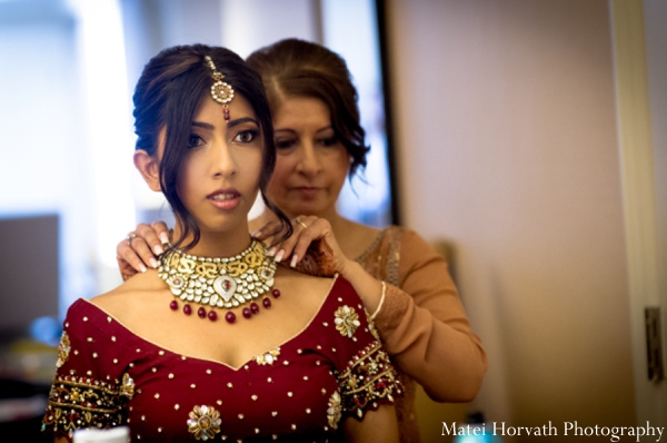 The traditional Indian bride prepares for the wedding ceremony.