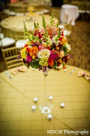 indian wedding reception decor floral gold