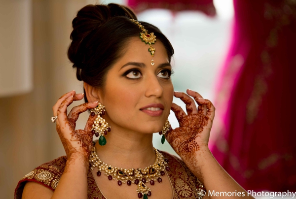 indian wedding bride jewelry getting ready traditional