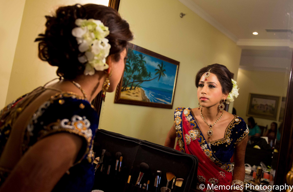 Indian wedding flower hair makeup | Photo 6998