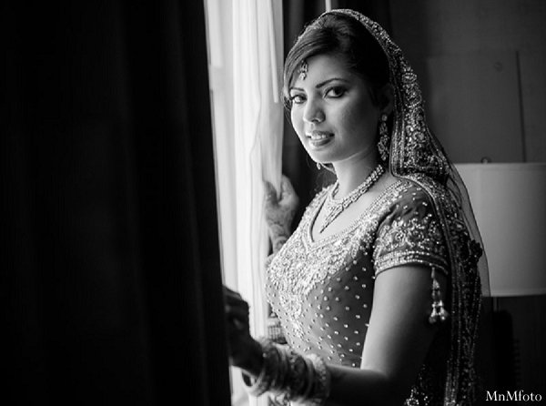 indian wedding bride getting ready
