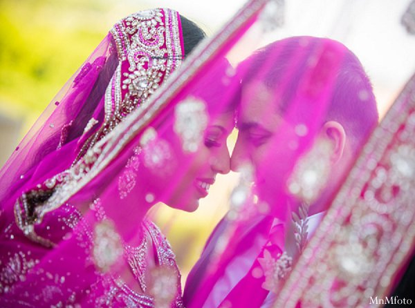 indian wedding bride groom dupatta