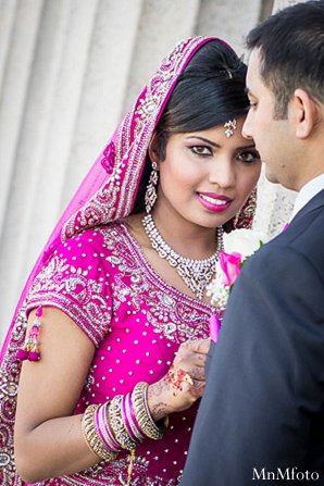 indian wedding photography bride lengha groom